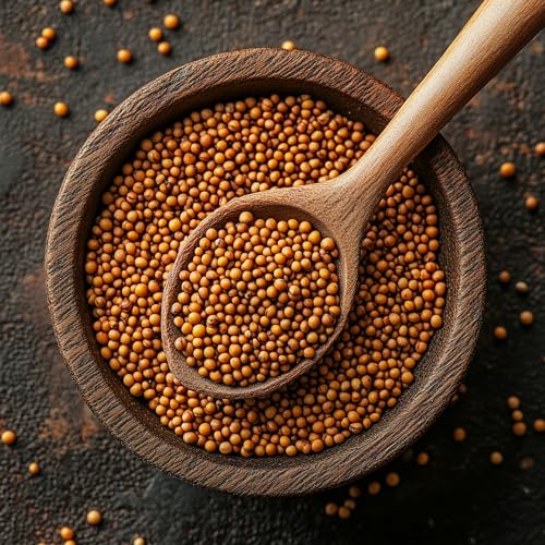 SavorSatch Yellow Mustard Seeds – 5lb Resealable Pouch | Whole Seeds, Certified Kosher, Non-GMO, Bold Flavor for Cooking, Pickling & Spice Blends