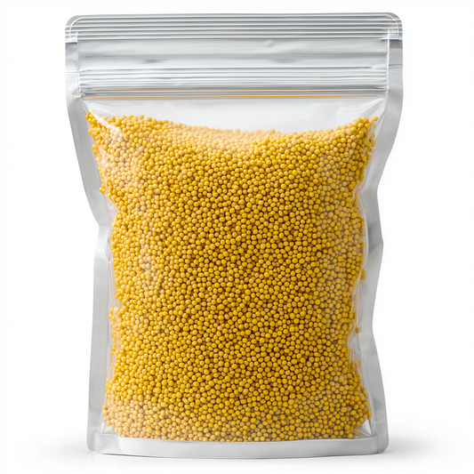 SavorSatch Yellow Mustard Seeds – 5lb Resealable Pouch | Whole Seeds, Certified Kosher, Non-GMO, Bold Flavor for Cooking, Pickling & Spice Blends